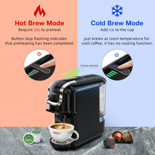 Hibrew h2b 19bar 5 em 1 cápsula múltipla máquina de café quente/frio dg cappuccino nes pequena cápsula ese pod café moído cafeteria