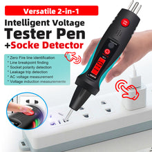 218A 12-300V AC Intelligent Voltage Tester Pen Socket Tester 2 in 1 Power Polarity Breakpoint Null Fire Wire Detector