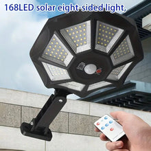 168 LED Solar Outdoor Wall Light with Motion Sensor – Waterproof Security Lighting for Garden, Garage, and Exterior Walls