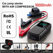 TUERBB T-JA02 2 In 1 1000A Car Jump Starter Air Compressor 150PSI Multi-functional Tire Inflator Battery Booster with LED Digital Display Power Bank