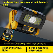 Multifunctional Folding LED Solar Flashlight Dual Light Source Outdoor Camping Torch Built-in 18 Hardware Tools USB Rechargeable Outdoor Waterproof Emergency Lantern