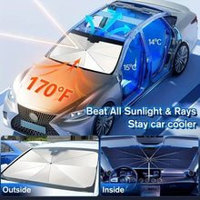 Car Sunshade Umbrella Front Windshield Retractable Sun Protection Heat Insulation Car Umbrella Side Baffle Sunshade 360° Rotating With Bendable Arm Handle