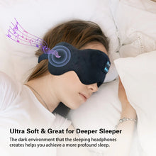 Bluetooth V5.3 HiFi Music Sleep Mask with Type-C Charging - Adjustable Soft Cotton Eye Mask for Travel & Night Sleeping