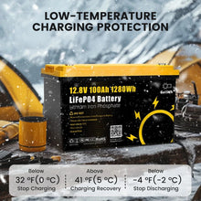 Gokwh 12V 100AH LiFePO4 Lithium Battery 1280Wh Energy Storage Box Battery Pack Series Built-in Smart bluetooth BMS