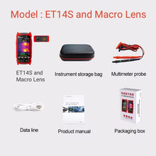 TOOLTOP ET14S+ IR Camera Multimeter ISR 240x240 Thermal Imager 9999 Counts 18650 Battery Ammeter Voltmeter HVAC Heating Electrician Tools