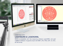 Gravador a laser LONGER RAY5 5W, tela sensível ao toque de 3,5 polegadas, escultura offline, laser focado ultrafino, chipset de 32 bits, módulo de laser atualizável