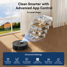 Proscenic Q8 Robot Vacuum Cleaner with Wiping Function 4200Pa,200min,Powerful Laser Navigation, Control via App Alexa Siri IFTTT Google