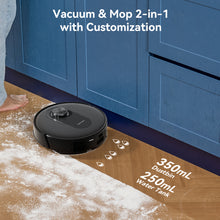 Proscenic Q8 Robot Vacuum Cleaner with Wiping Function 4200Pa,200min,Powerful Laser Navigation, Control via App Alexa Siri IFTTT Google