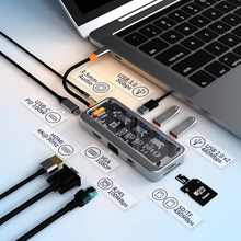 Basix SW4U-A/SW4U-C 4-in-1 USB-C/USB-A, SW8V 8-in-1 SW10V/SW10V-PRO 10-in-1/Type-C HUB 4K 30Hz Dock Station,Type-C to HDMI/USB/TF Card Compatible RJ45 Ethernet PD100W,100Mbps,Gigabit Ethernet Port