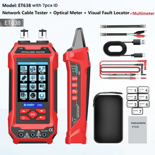TOOLTOP ET636/ET638 Network Cable Tester 4 in 1 Multi-function Fiber Optic Network/Broken Line/LAN Cable Tester Visual Fault Locator