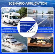 PWOD 100Ah 2560Wh LiFePO4 Battery - 6000 Cycles, IP65 Solar/RV/Marine Power