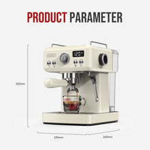 HiBREW H10A 20Bar Máquina de café expresso semiautomática com temperatura ajustável 58mm Portaffiter Máquina de café frio/quente