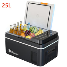 Foursun 21L 25L Car Fridge Freezer, Portable -20°C Fast Cool, 12/24V DC & AC 100-240V, Dual Mode for Camping, Travel, Truck