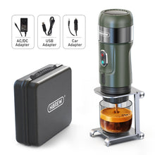HiBREW H4B Máquina de café expresso elétrica portátil sem fio e bolsa de armazenamento e suporte dobrável para carro e casa, acampamento, cafeteira Fit Nespresso Dolce