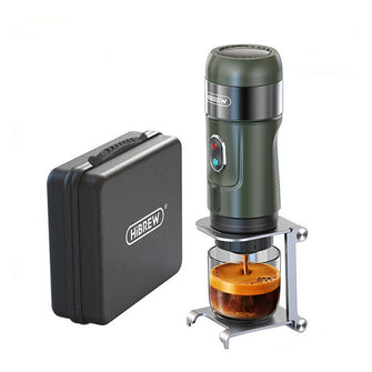 HiBREW H4B Máquina de café expresso elétrica portátil sem fio e bolsa de armazenamento e suporte dobrável para carro e casa, acampamento, cafeteira Fit Nespresso Dolce