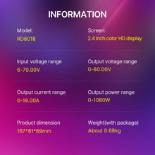 RIDEN RD6018/RD6018W 60V 18A USB WiFi DC DC adjustable Step Down voltage bench Power Supply Buck converter & 1200W AC DC PSU