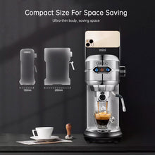 Máquina de café expresso semiautomática HiBREW H11 1450W 1.1L 19Bar de alta extração 25s Aquecimento rápido Máquina de café de xícara única/dupla UE