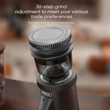 Moedor de café elétrico HiBREW G5 com rebarba cônica de 48 mm, 36 engrenagens de moagem ajustável para café expresso/turco/pour over/mocca/café gotejamento