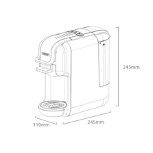 Hibrew h2b 19bar 5 em 1 cápsula múltipla máquina de café quente/frio dg cappuccino nes pequena cápsula ese pod café moído cafeteria