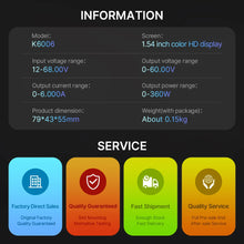RIDEN RK6006/RK6006-BT 60V 6A 4 Digit Communication 360W Adjustable Digital DC to DC Step Down Power Supply Buck Converter