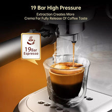 Máquina de café expresso semiautomática HiBREW H11 1450W 1.1L 19Bar de alta extração 25s Aquecimento rápido Máquina de café de xícara única/dupla UE