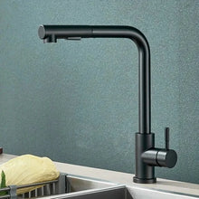 304 Stainless Steel Pull-out Faucet with 2 Modes Pull Out Kitchen Sink Faucet Stainless Steel Hot Cold Water Mixer Tap Spray Nozzle Flexible