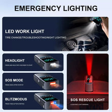 TUERBB T-JA02 2 In 1 1000A Car Jump Starter Air Compressor 150PSI Multi-functional Tire Inflator Battery Booster with LED Digital Display Power Bank