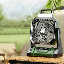 Portable 4 Speed Camping Fan with Rechargeable Battery Cordless Outdoor Cool Ceiling Fan with LED Light Air Circulators