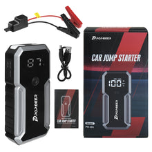 Popdeer PD-J01 20000mah 2500a carro ir para iniciantes 12v saída usb dupla display lcd para 8.0 gás/6.0l diesel