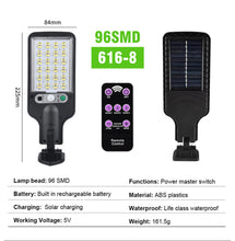 Outdoor LED Solar Street Light with 3 Modes Motion Sensor Wall Light IP65 Waterproof Remote Control