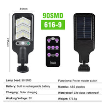 Outdoor LED Solar Street Light with 3 Modes Motion Sensor Wall Light IP65 Waterproof Remote Control