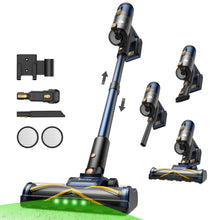 Vactidy V12 Cordless Vacuum Cleaner, 50000Pa Suction, 450W Motor, 2-in-1 Wet Dry Vacuum, LED Display, 150-Min Runtime, 0.5L Dust Bin, Green Light Dust Detection