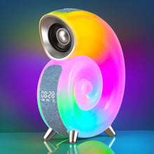 Smart Bluetooth Speaker Desk Lamp, Conch Alarm Clock APP Control RGB Atmosphere Night Light Sleep Aid Bluetooth Speaker