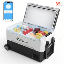 Foursun 35L/45L/55L Dual Zone Car Fridge Freezer with Bluetooth App Control Portable Compressor Cooler for Camping, Travel, Home