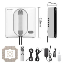 Teendow HW225A Electric Window Cleaning Robot, 5500Pa Strong Suction, 100ml Water Tank, 5 Cleaning Modes, Auto Route Plan, APP & Remote Control, Voice Broadcast
