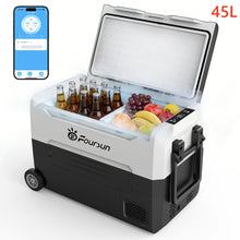 Foursun 35L/45L/55L Dual Zone Car Fridge Freezer with Bluetooth App Control Portable Compressor Cooler for Camping, Travel, Home