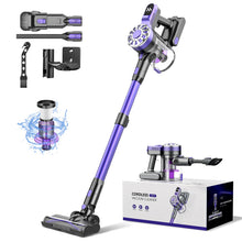 Teendow V07 Cordless Vacuum Cleaner, 12KPa Strong Suction, 30min Runtime, 2200mAh Battery, 0.9L Dust Cup, 5-Stage Filtration, Wall-Mounted, Ideal for Hard Floors & Carpets
