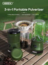 HiBREW G2 3in1 Coffee Grinder, 2000mAh Double Cup, Fruit Mixers Juicers Blender Ice Crusher, for Camping