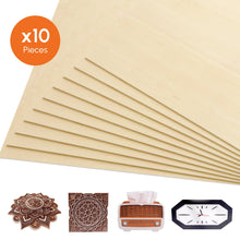 AlgoLaser 10pcs Basswood Plywood Sheets 30*30cm Basswood Sheets Square Unfinished Wood Board for DIY Crafts Laser Cutting