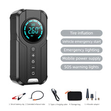 Tuerbb T-JA01 4 em 1 carro ir para iniciantes bomba de ar banco potência iluminação compressor carros partida da bateria inflador de pneus automático