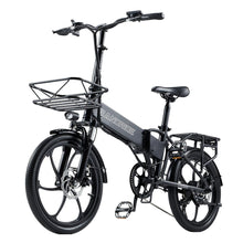 RANDRIDE YA20 Preto 48V 12,5AH 500W 20 * 1,95 Polegada Bicicleta Elétrica 40KM Alcance de Quilometragem Carga Máxima 155KG