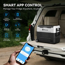 Foursun 35L/45L/55L Dual Zone Car Fridge Freezer with Bluetooth App Control Portable Compressor Cooler for Camping, Travel, Home