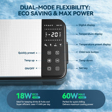 Foursun 21L 25L Car Fridge Freezer, Portable -20°C Fast Cool, 12/24V DC & AC 100-240V, Dual Mode for Camping, Travel, Truck