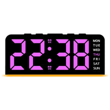 LED Digital Alarm Clock with Dual Alarms, Temperature Display, Mood Light & Adjustable Brightness – USB & Battery Powered Bedside Clock