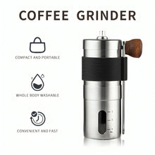 Portable Black/White Stainless Steel Bean Mill Hand Crank Research Coffee Grinder