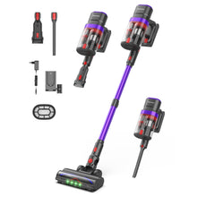 Teendow V20 500W Cordless Vacuum Cleaner, 40kPa Power Suction, Brushless Motor, Dual Dust Chamber, LED Display, UV Green Light, for Pet Hair, Hard Floors and Carpets