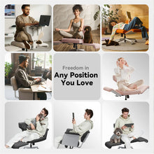 NEWTRAL FREEDOM-X FB Standard Edition with Armrests Multi-Posture Cross-legged Chair Short Lint PU Wheel
