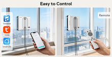 Teendow HW225A Electric Window Cleaning Robot, 5500Pa Strong Suction, 100ml Water Tank, 5 Cleaning Modes, Auto Route Plan, APP & Remote Control, Voice Broadcast