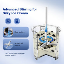 Teendow KF-002 Ice Cream Maker with 8 Preset Programs, Self-Cleaning, Mix-In & Re-Spin Functions, Home Countertop Model