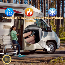 Tire Pressure Monitoring System Solar Powered TPMS for RV and Trailers TPMS with LCD Display 4 Sensors Real-Time Pressure And Temperature Monitoring